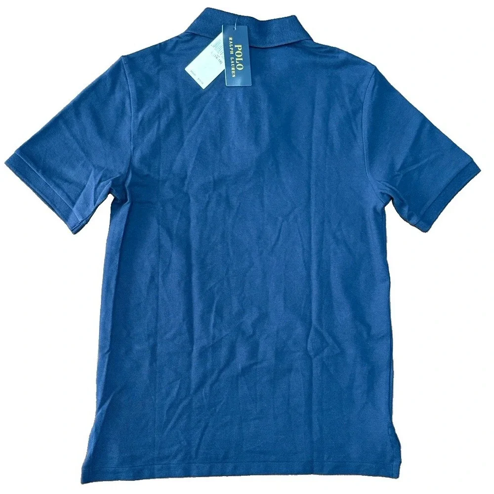 Ralph Lauren Classic Fit Blue Short Sleeve Polo Shirt Boy's Size Large 14-16